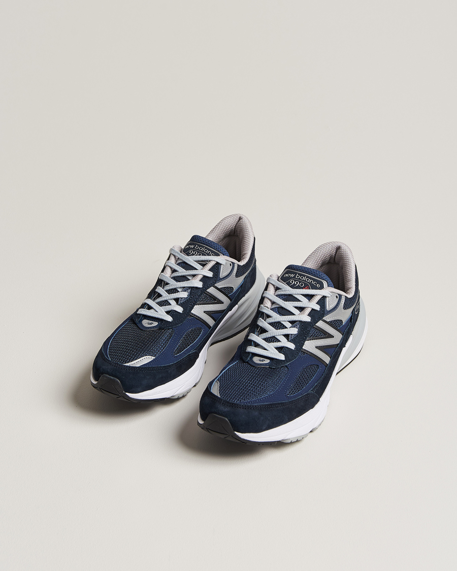 Herren | Laufschuhe Sneaker | New Balance Made In US & UK | New Balance Made in USA 990v6 Sneakers Navy/White