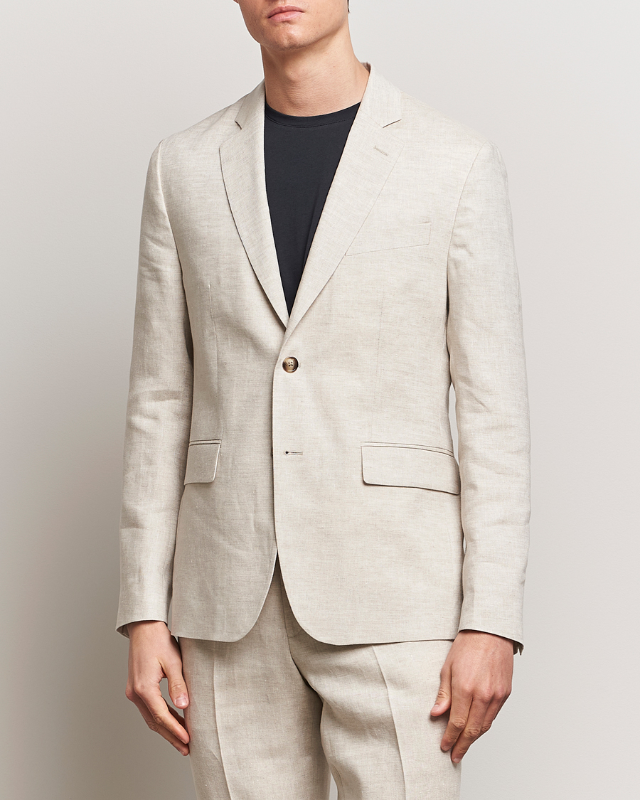 Herren | Leinensakko | J.Lindeberg | Hopper Super Linen Blazer Moonbeam