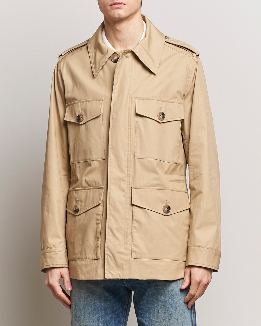 Herren | Feldjacken | Tiger of Sweden | Bendrik Cotton Field Jacket Moon Stone