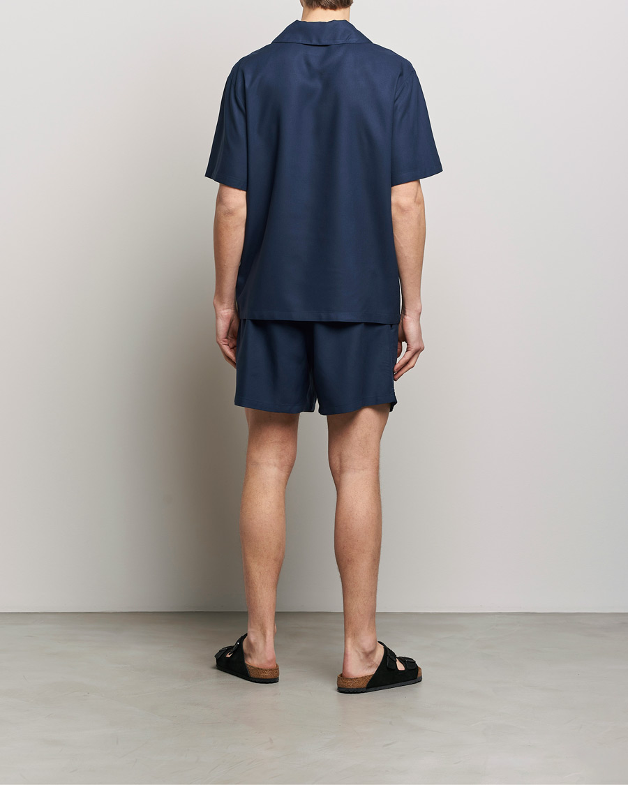Herren |  | Calvin Klein | Viscose Short Sleeve Pyjama Set Blue Shadow