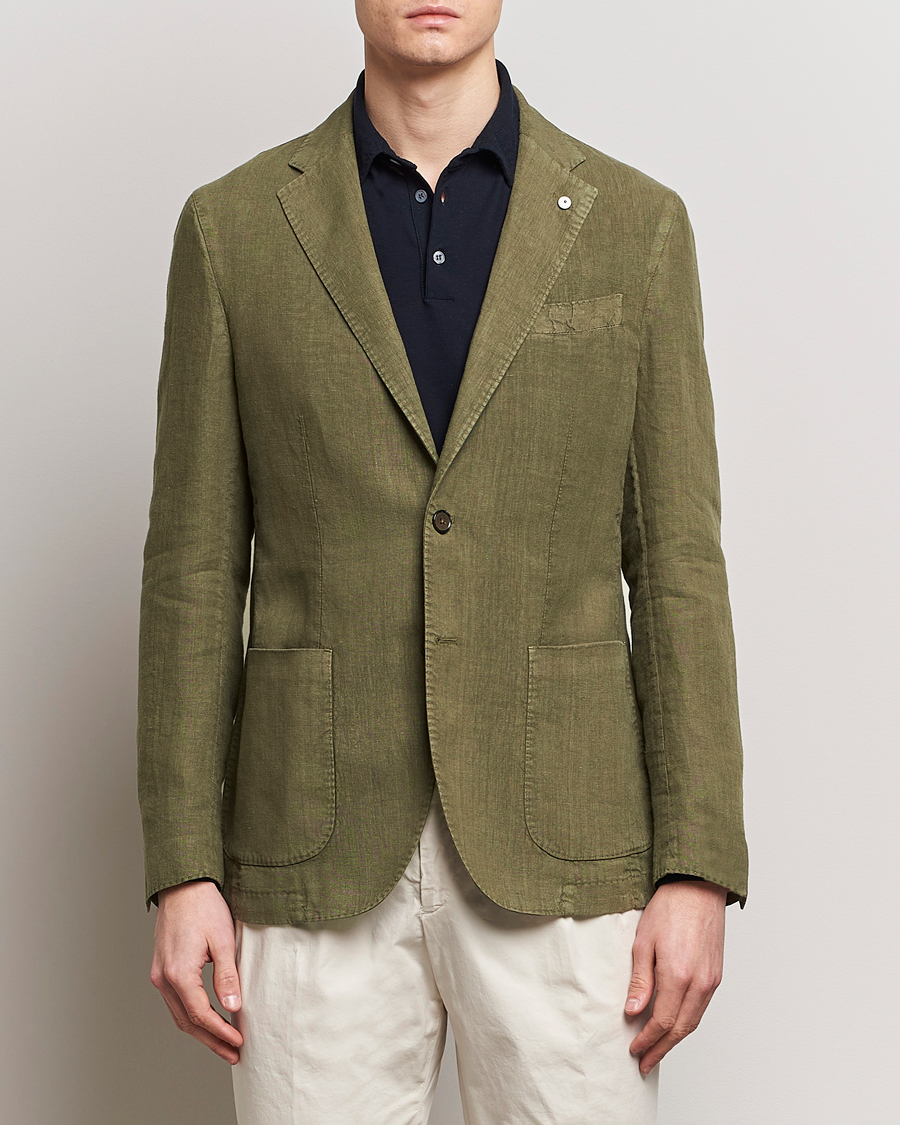 Herren | Kleidung | L.B.M. 1911 | Jack Regular Fit Linen Blazer Olive