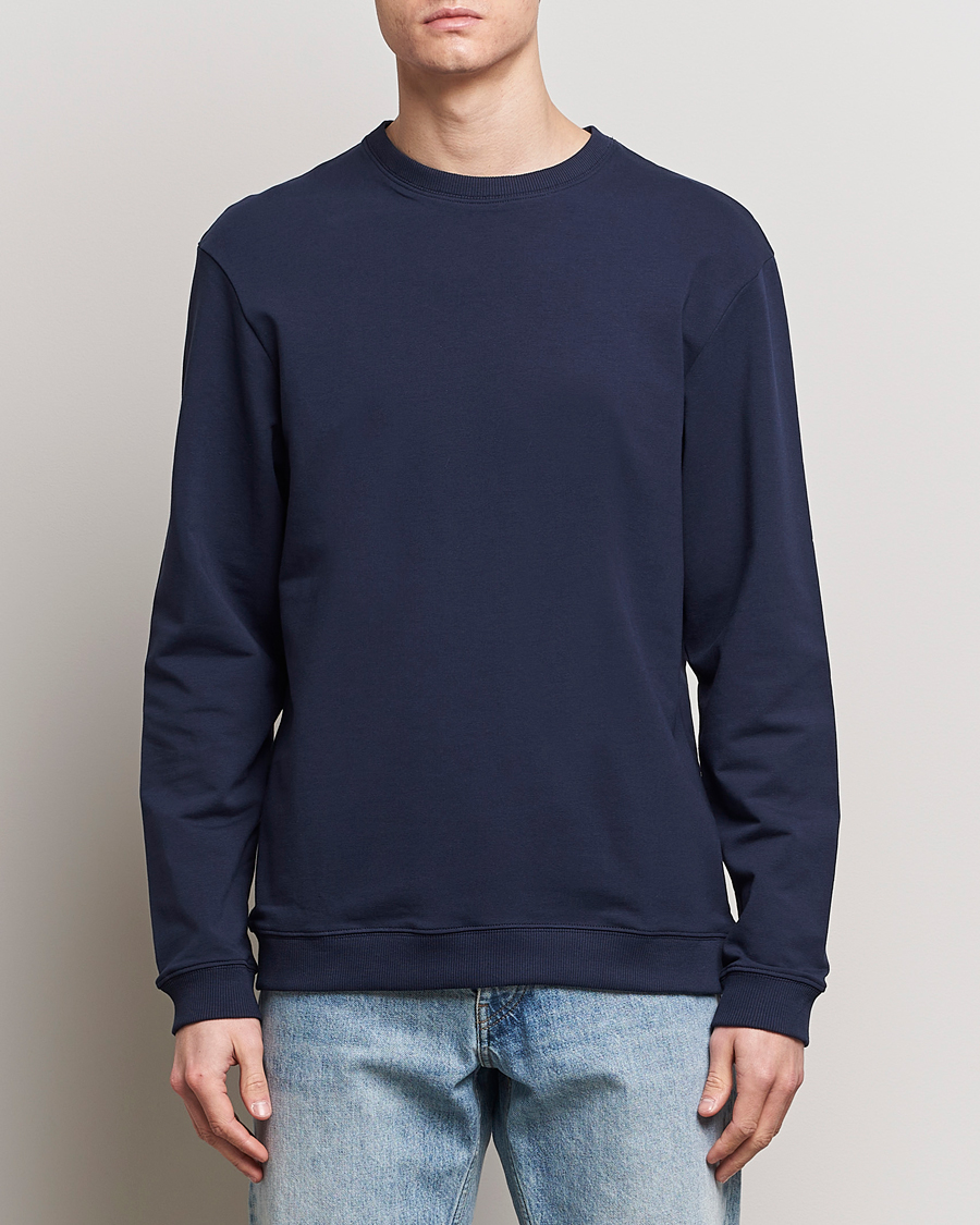 Herren | Pullover | Bread & Boxers | Loungewear Crew Neck Sweatshirt Navy Blue