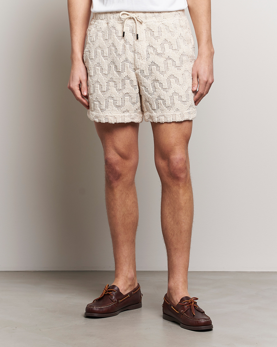 Herren |  | OAS | Atlas Cuba Crochet Shorts Off White