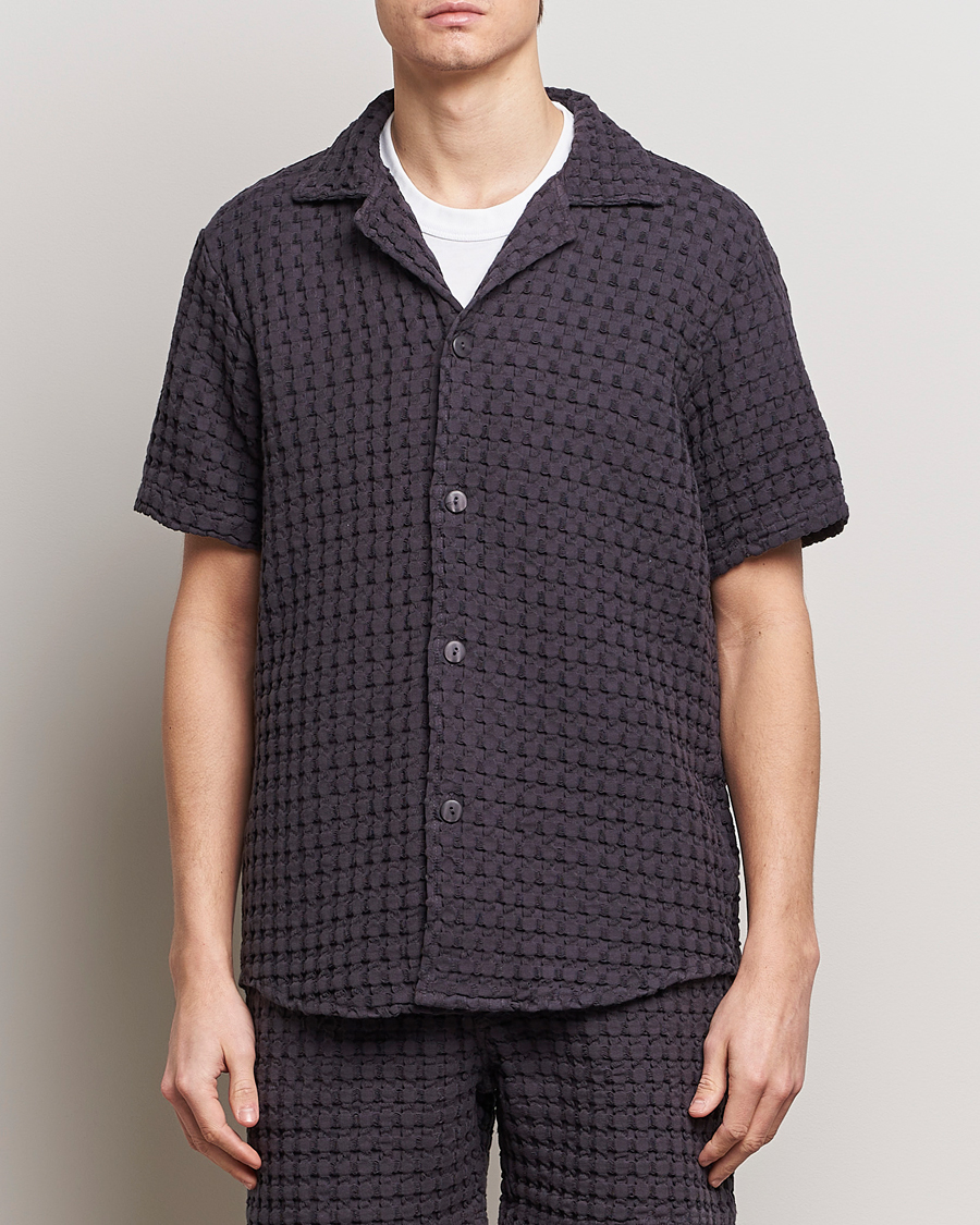 Herren | Kleidung | OAS | Cuba Waffle Shirt Nearly Black