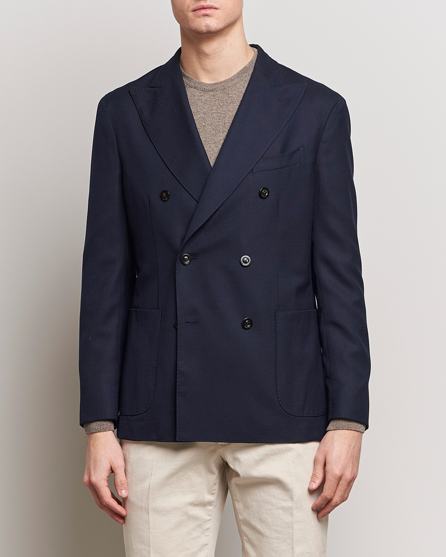 Herren | Formal Wear | Boglioli | K Jacket Double Breasted Wool Blazer Navy