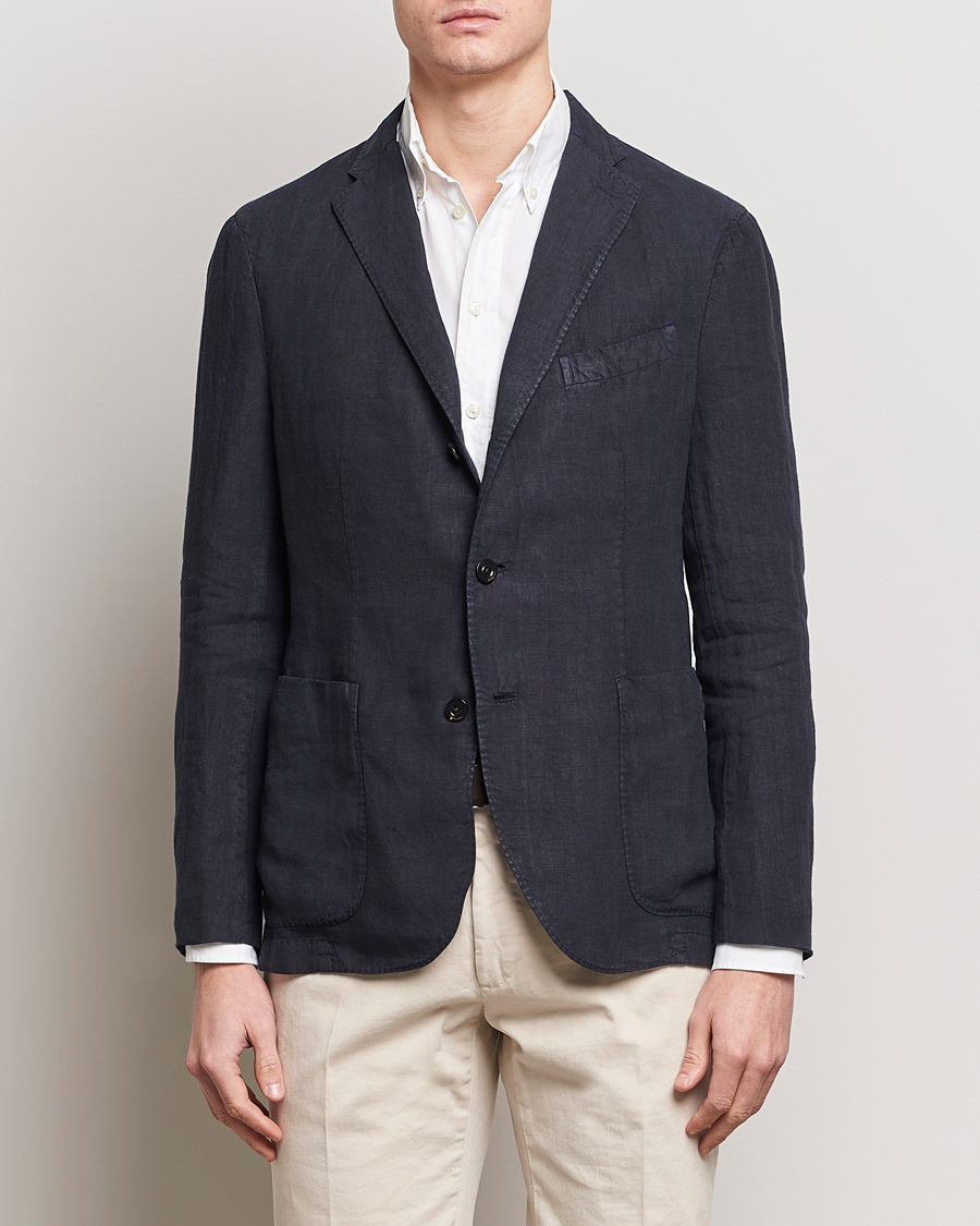 Herren |  | Boglioli | K Jacket Linen Blazer Navy