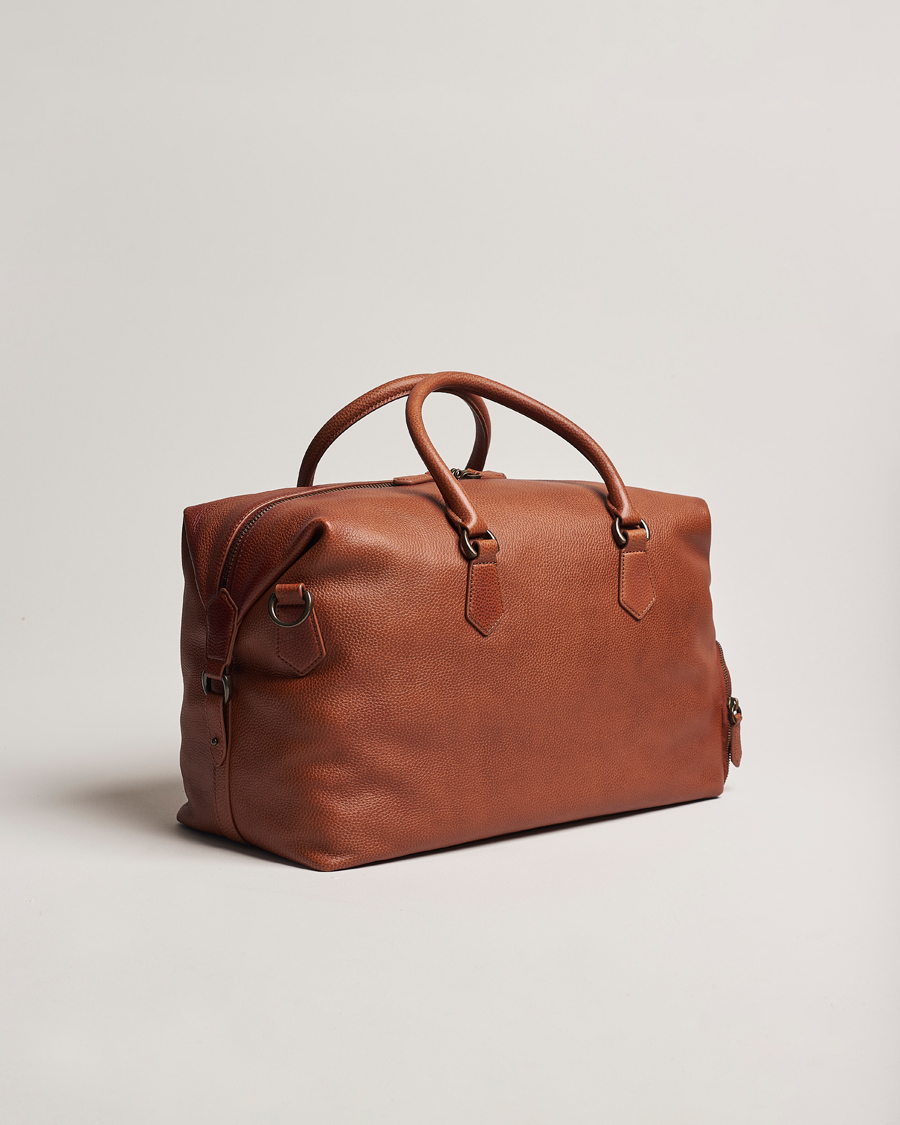 Herren |  | Polo Ralph Lauren | Pebble Leather Duffle Bag Saddle Brown