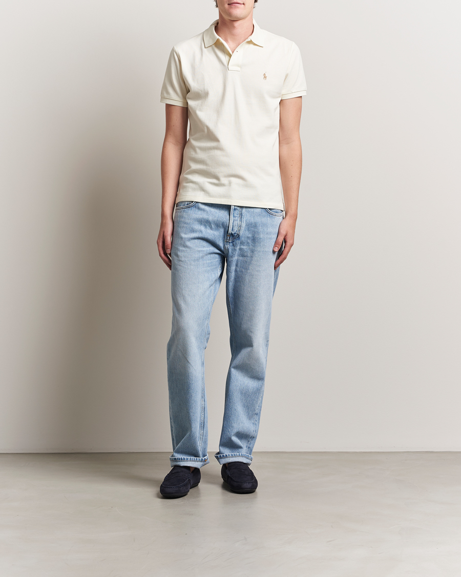 Herren | Poloshirts | Polo Ralph Lauren | Custom Slim Fit Polo Parchment Cream