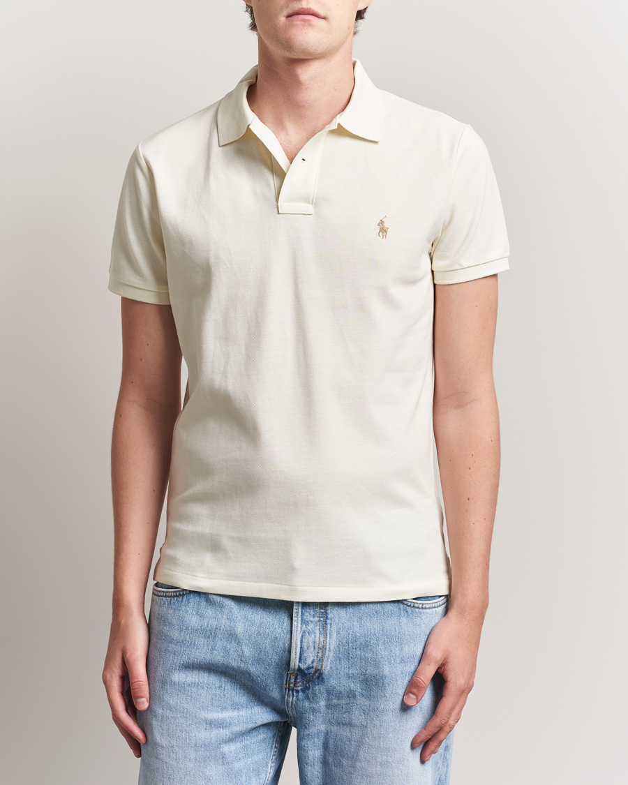 Herren | Poloshirts | Polo Ralph Lauren | Custom Slim Fit Polo Parchment Cream