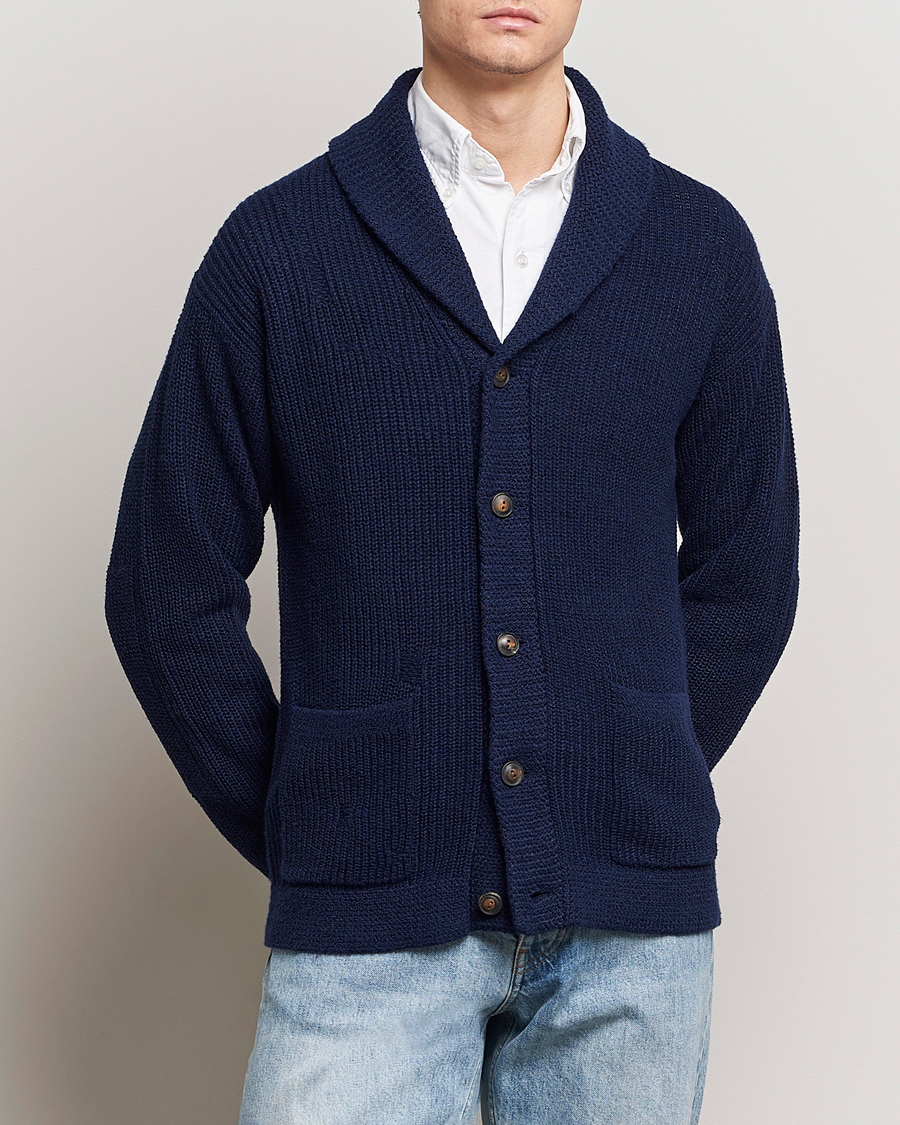 Herren |  | Polo Ralph Lauren | Cotton/Linen Shawl Collar Cardigan Bright Navy