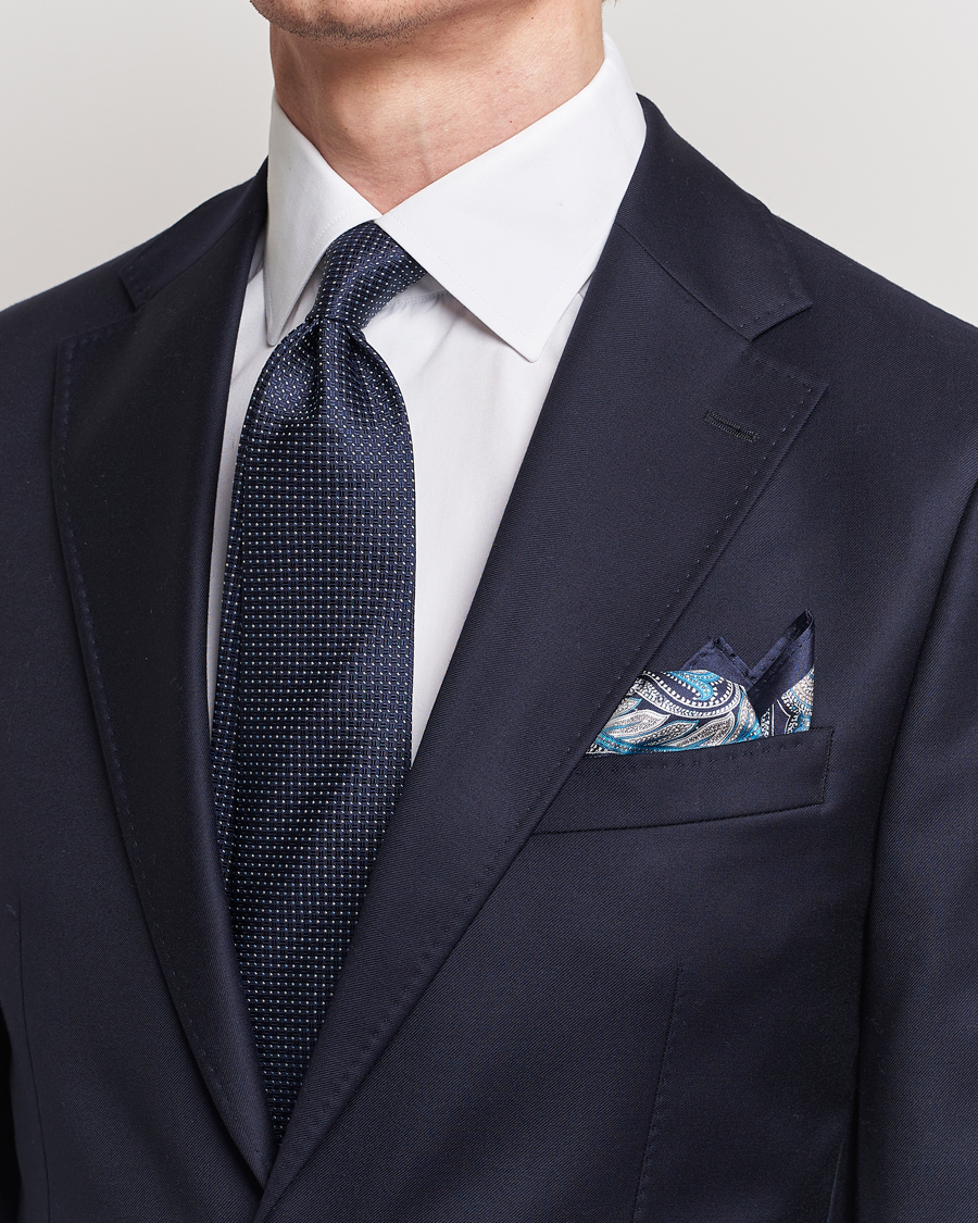 Herren |  | Amanda Christensen | Box Set Silk Twill 8cm Tie With Pocket Square Navy