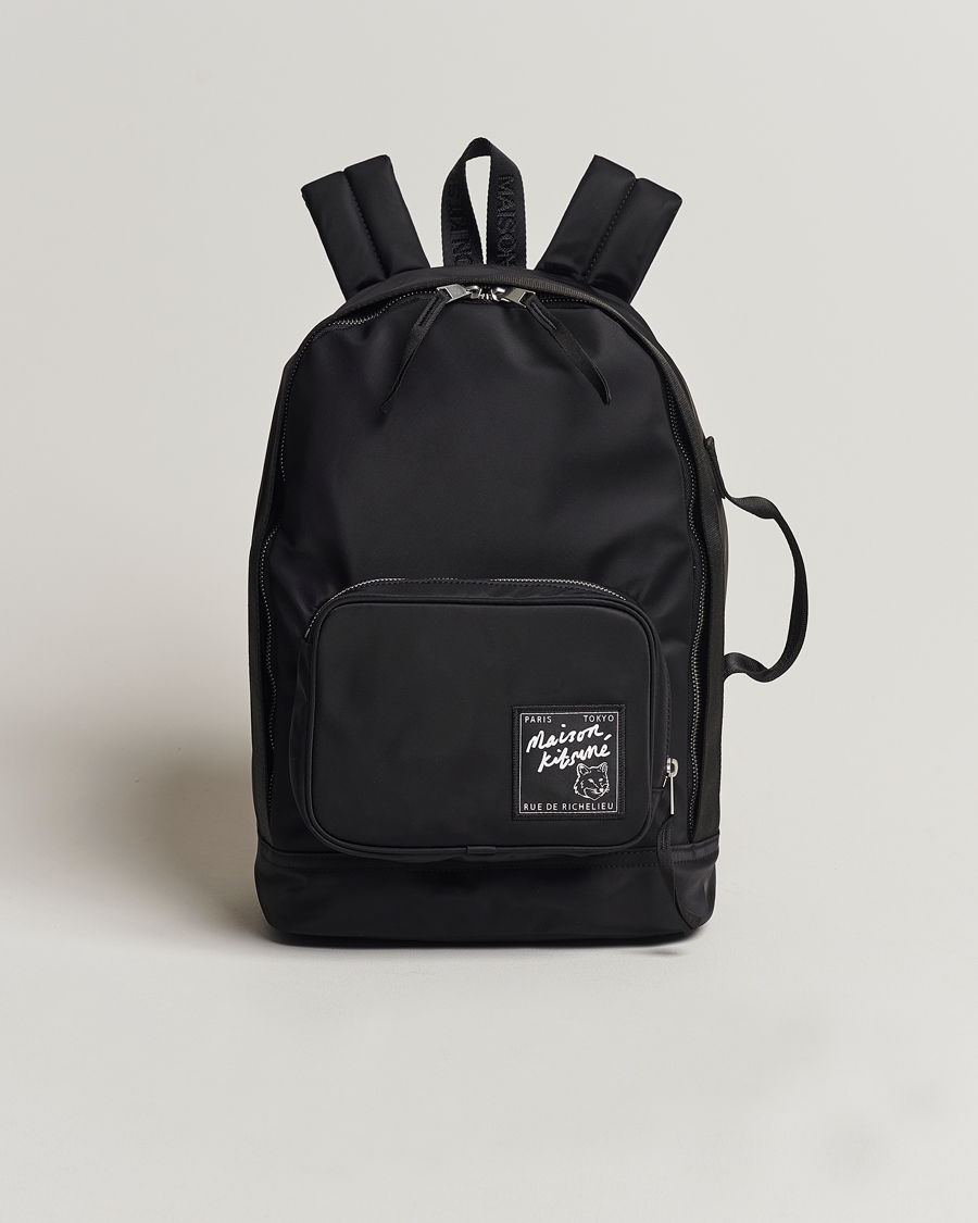 Maison Kitsune The Traveller Backpack Black