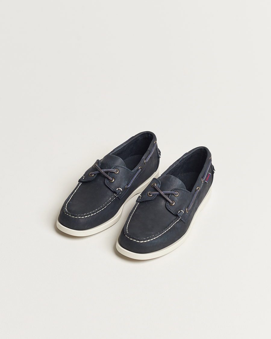 Herren |  | Sebago | Dockside Nubuck Boat Shoe Blue Navy