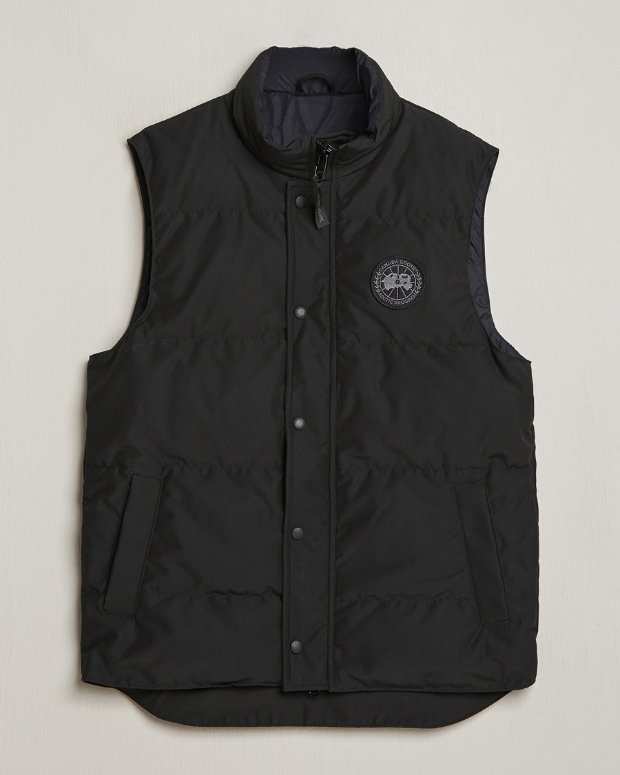 Black canada goose vest on sale