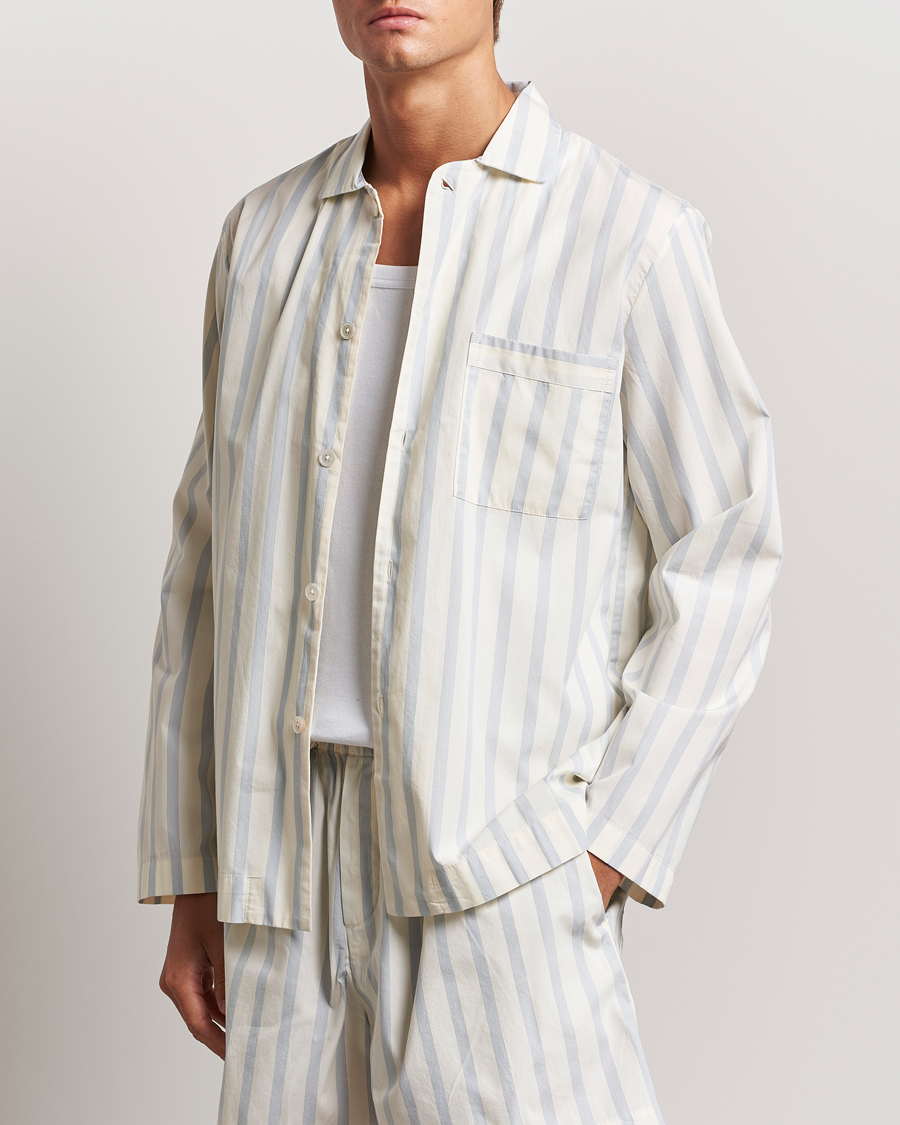 Herren |  | Tekla | Poplin Pyjama Shirt Needle Stripes