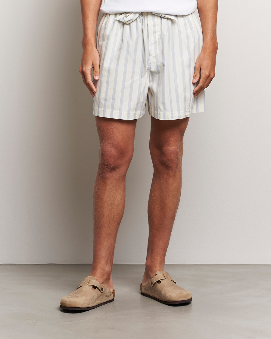 Herren |  | Tekla | Poplin Pyjama Shorts Needle Stripes