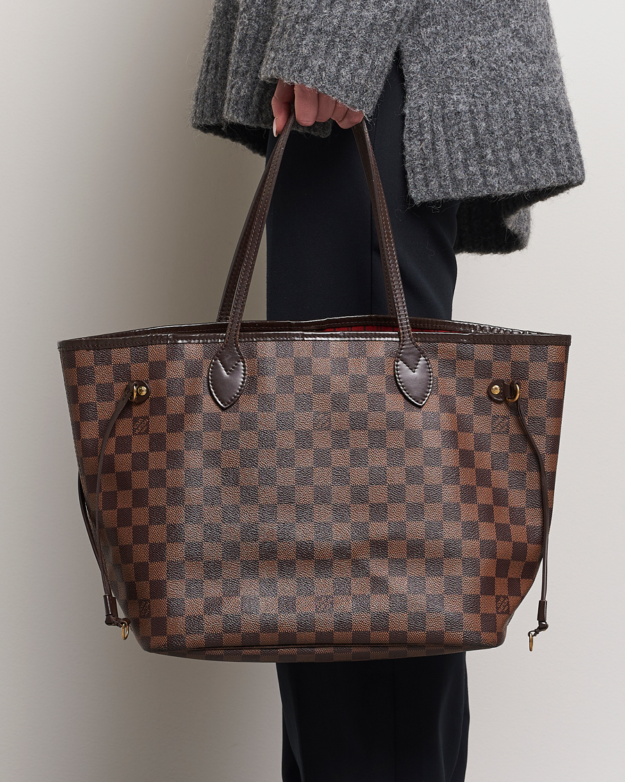 Louis Vuitton Pre Owned Neverfull MM Totebag Damier Ebene