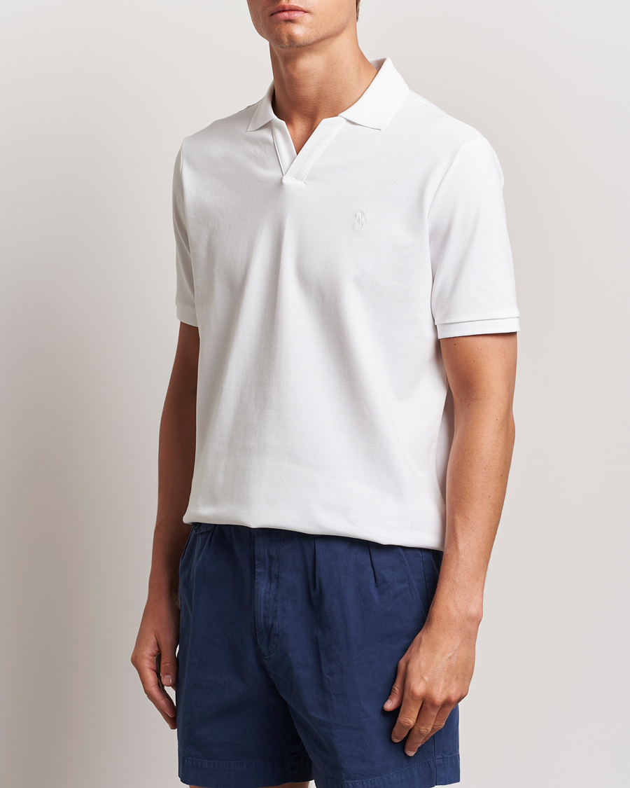 Herren |  | Polo Ralph Lauren | Classic Fit Open Collar Polo White