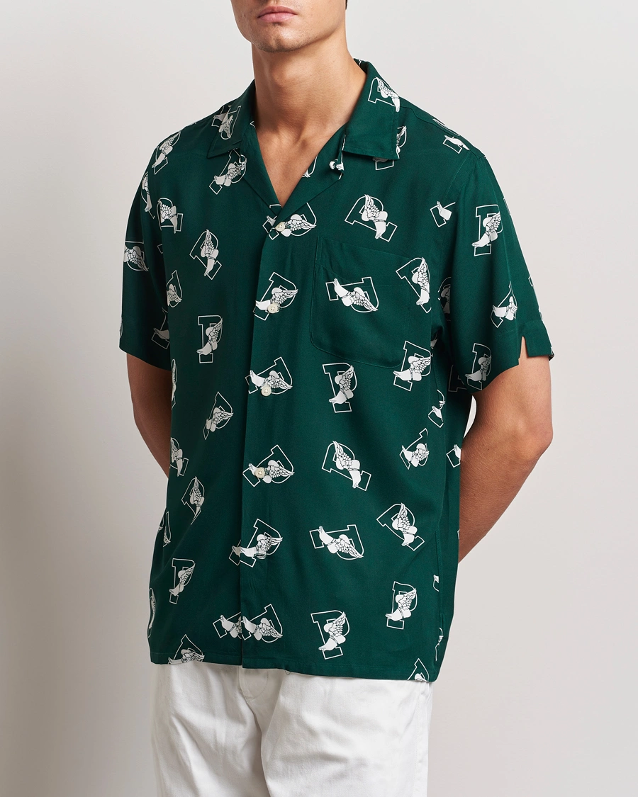 Herren |  | Polo Ralph Lauren | Printed P Wing Short Sleeve Shirt Toss Green
