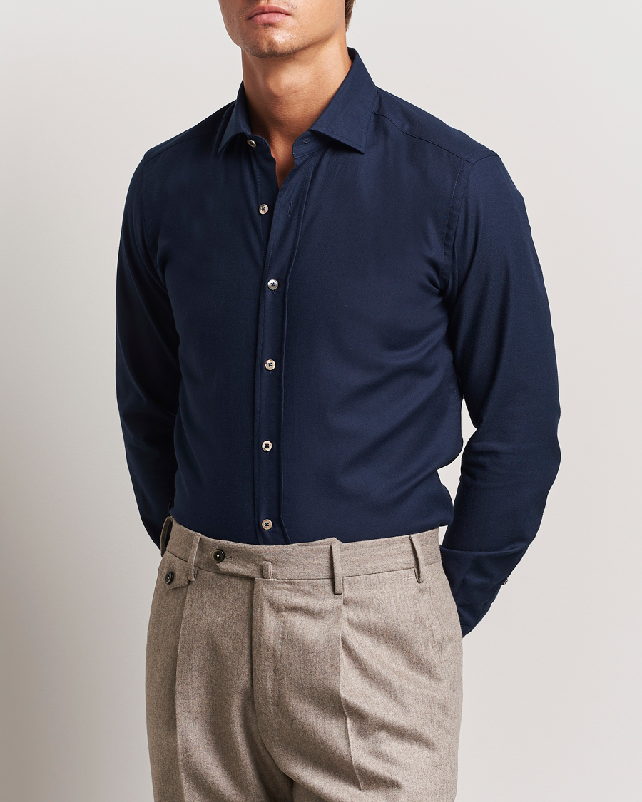 Herren |  | Grigio | Cotton Twill Shirt Navy