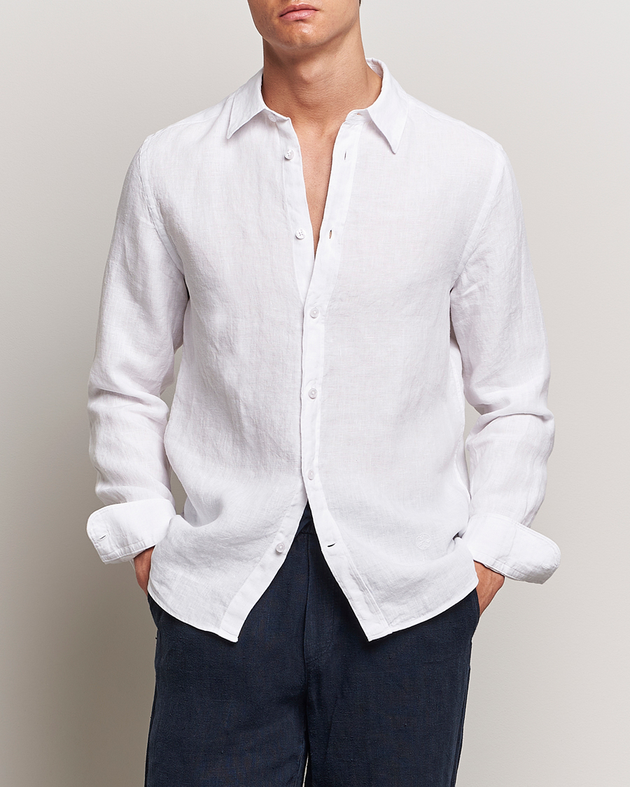 Herren | Kleidung | J.Lindeberg | Slim Linen Melange Shirt White