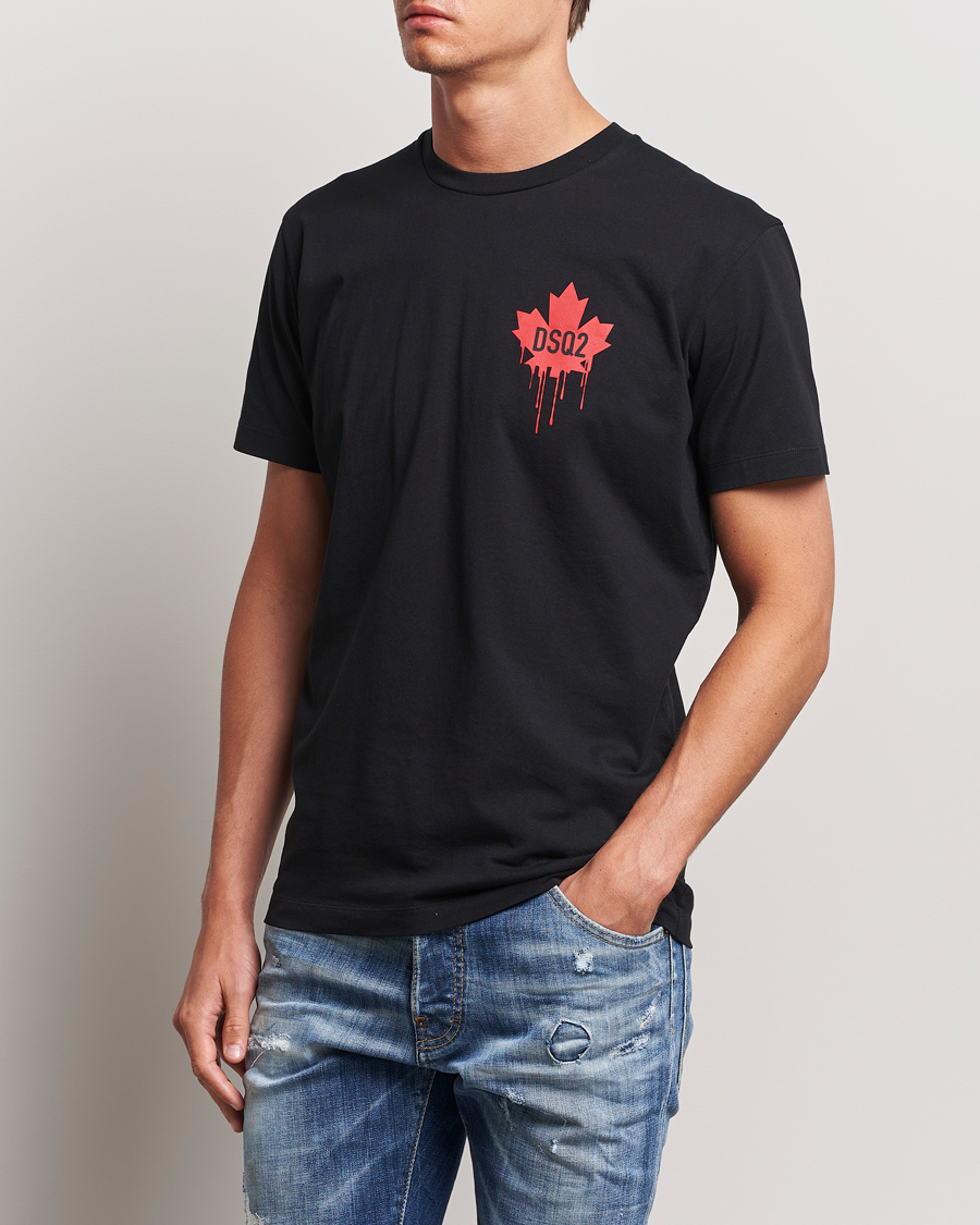 Herren | T-Shirts | Dsquared2 | Small Leaf T-Shirt Black