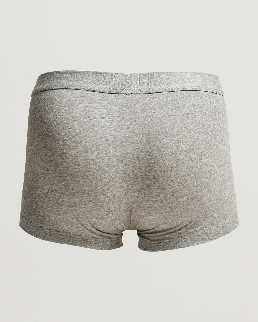 Herren | Sunspel | Sunspel | 3-Pack Cotton Stretch Trunk Grey