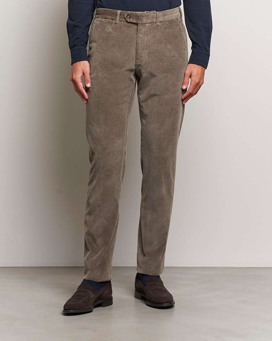 Herren |  | Canali | Slim Fit Corduroy Trousers Taupe
