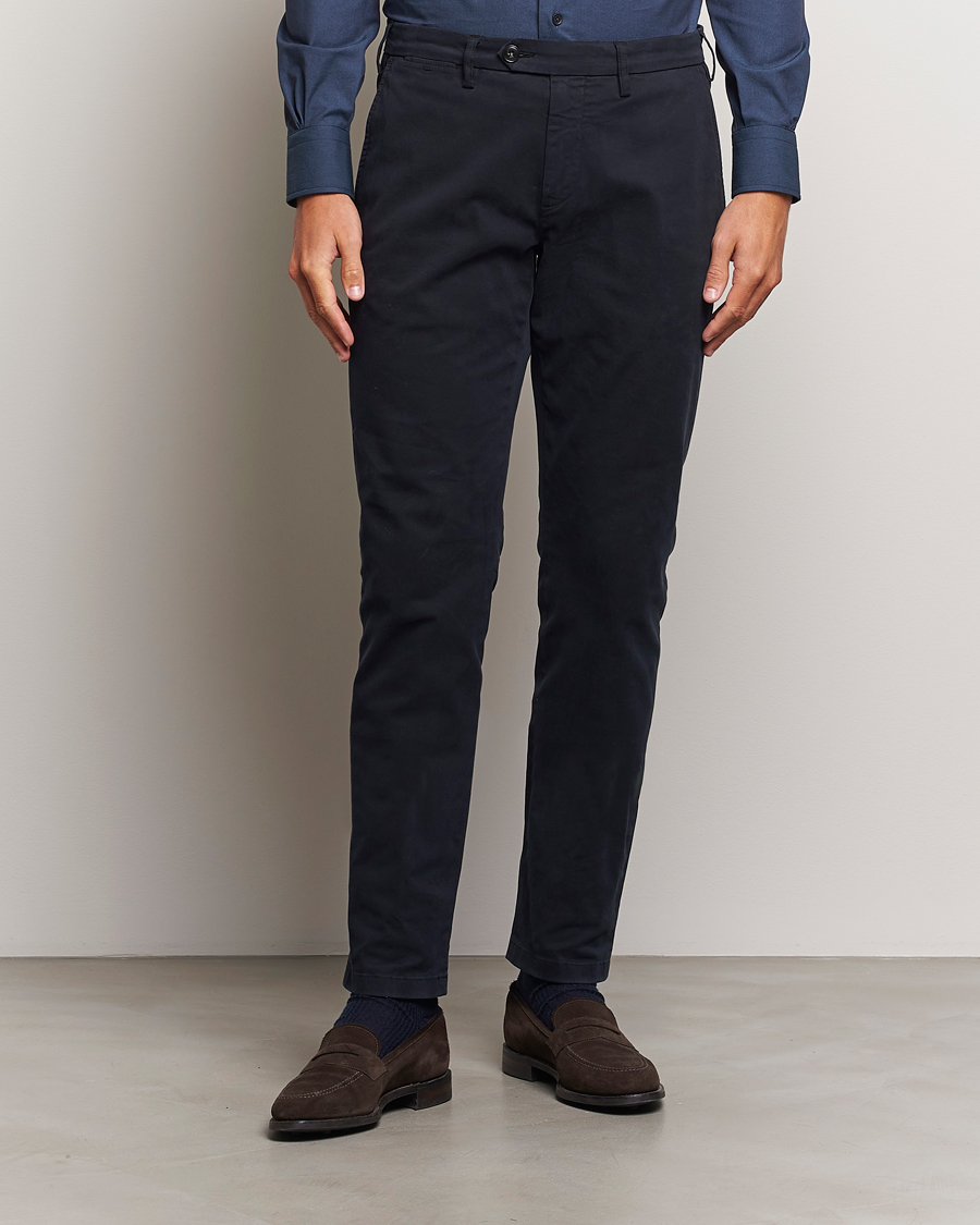 Herren |  | Canali | Slim Fit Cotton Stretch Trousers Navy