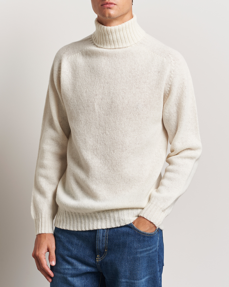 Herren | Kleidung | Harley Of Scotland | Supersoft Lambswool Rollneck Winter White