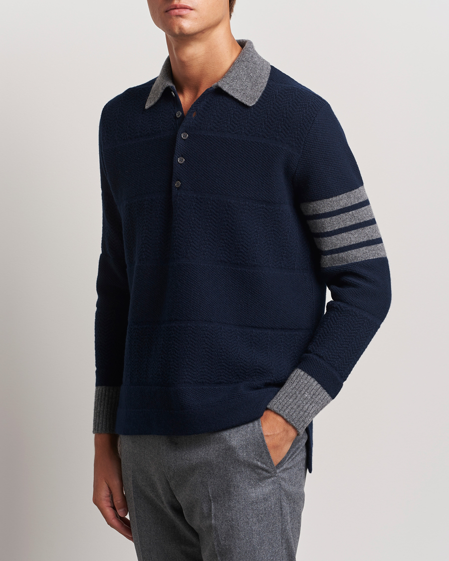 Herren |  | Thom Browne | Textured Wool Rugby Navy