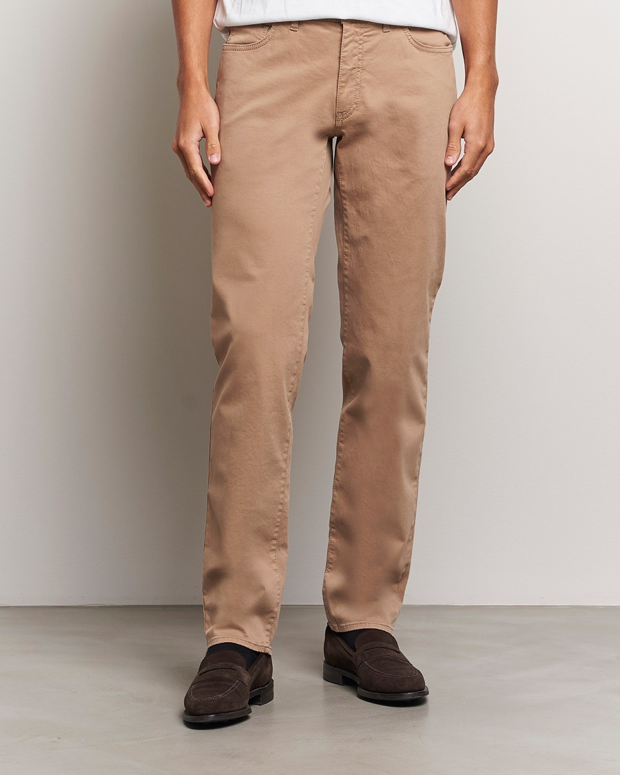 Herren | Brax | Brax | Cadiz Cotton Satin 5-Pocket Pants Beige