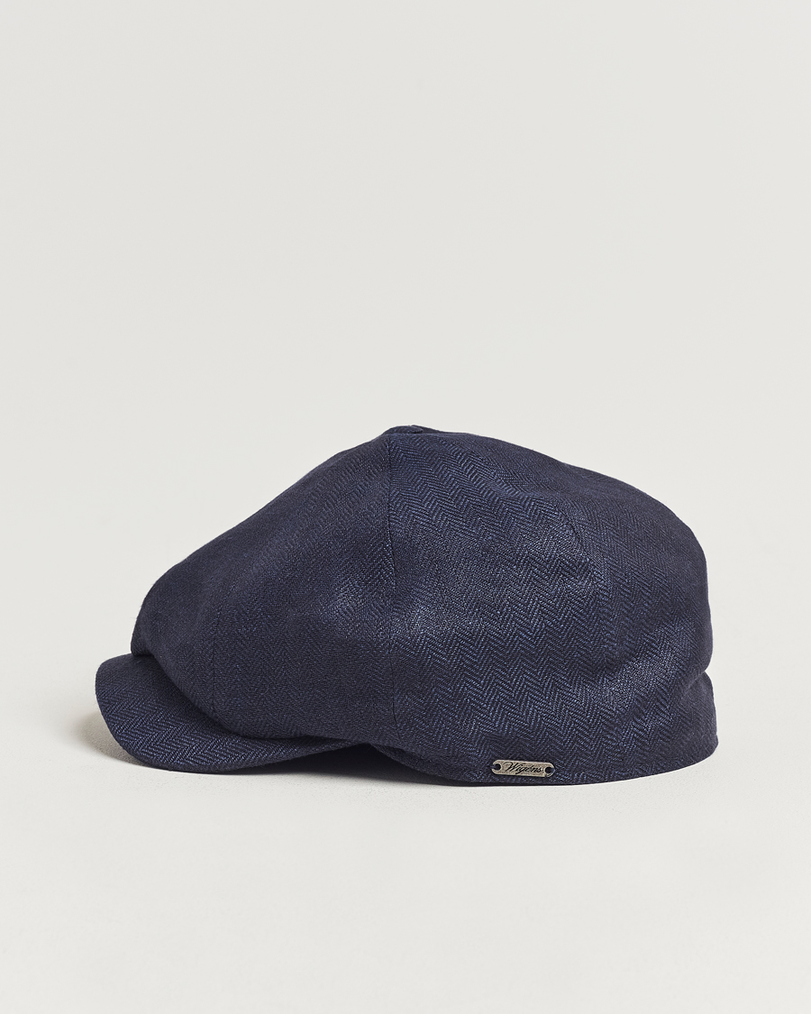 Herren | Wigéns | Wigéns | Newsboy Classic Linen Cap Navy