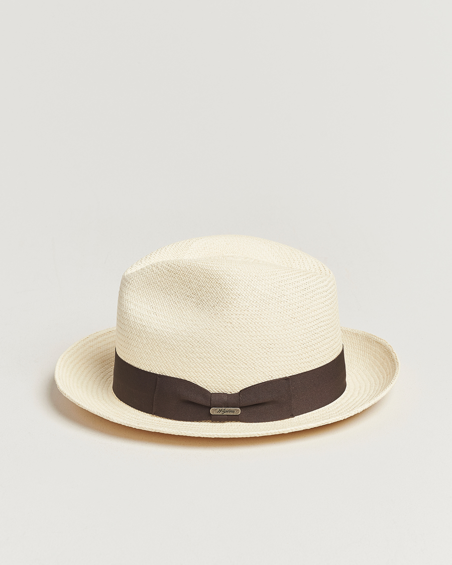 Herren | Aktuelle Marken | Wigéns | Trilby Panama Hat White/Dark Brown