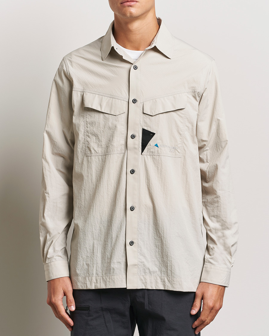 Herren | Kleidung | Klättermusen | Syn Lightweight Ripstop Shirt Silver Creme