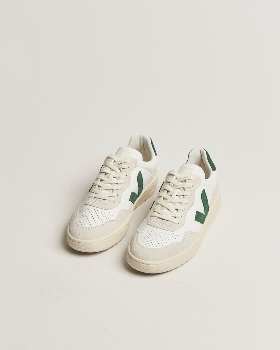 Herren | Veja | Veja | V-90 Leather Sneaker Extra White/Cyprys