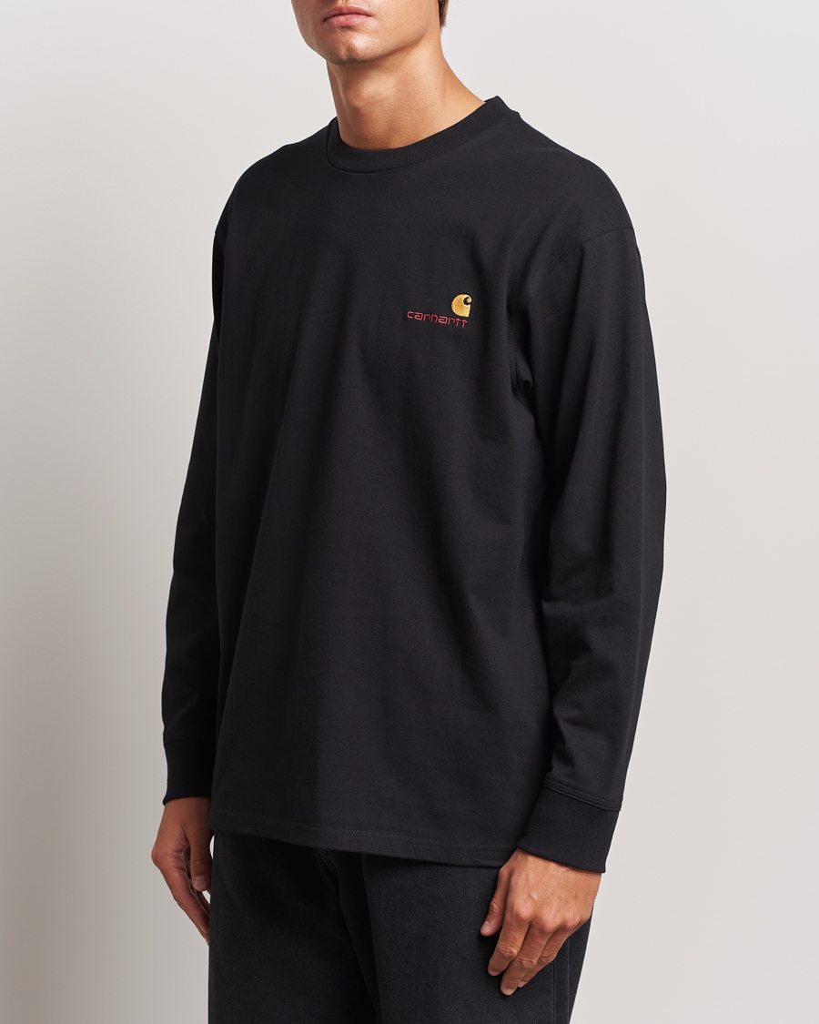 Herren |  | Carhartt WIP | American Script Long Sleeve T-Shirt Black