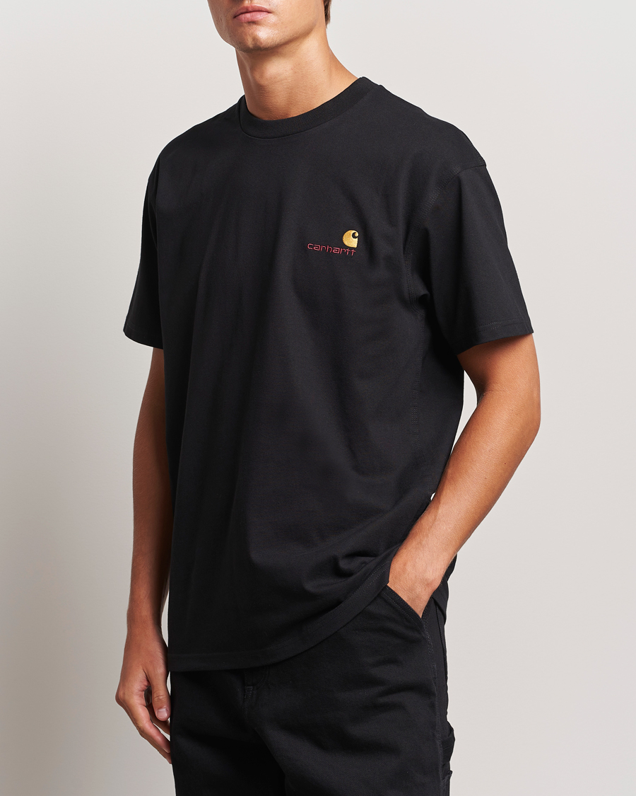 Herren | T-Shirts | Carhartt WIP | American Script Short Sleeve T-Shirt Black