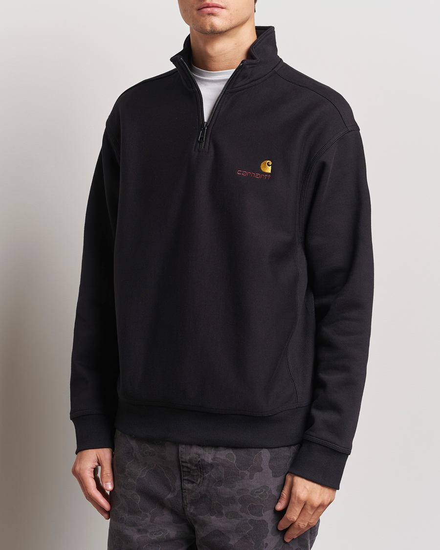 Herren |  | Carhartt WIP | American Script Half Zip Sweatshirt Black