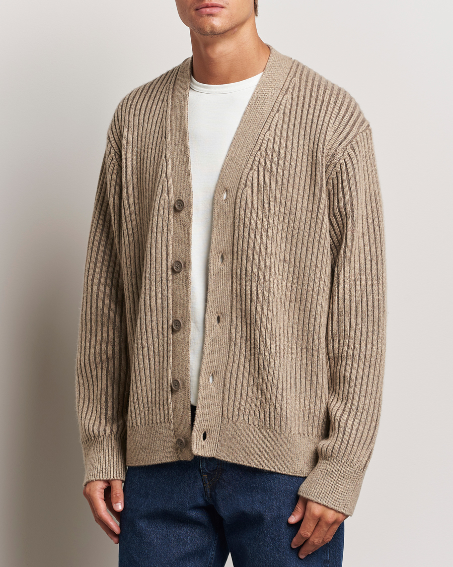 Herren | Pullover | J.Lindeberg | Twin Plated Knit Cardigan Tiger Brown