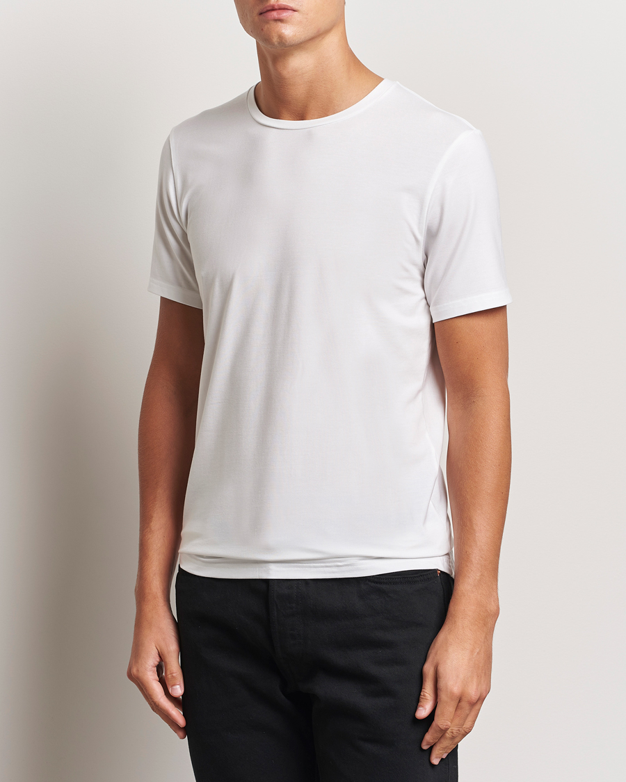 Herren |  | Bread & Boxers | Tencel Crew Neck T-Shirt White