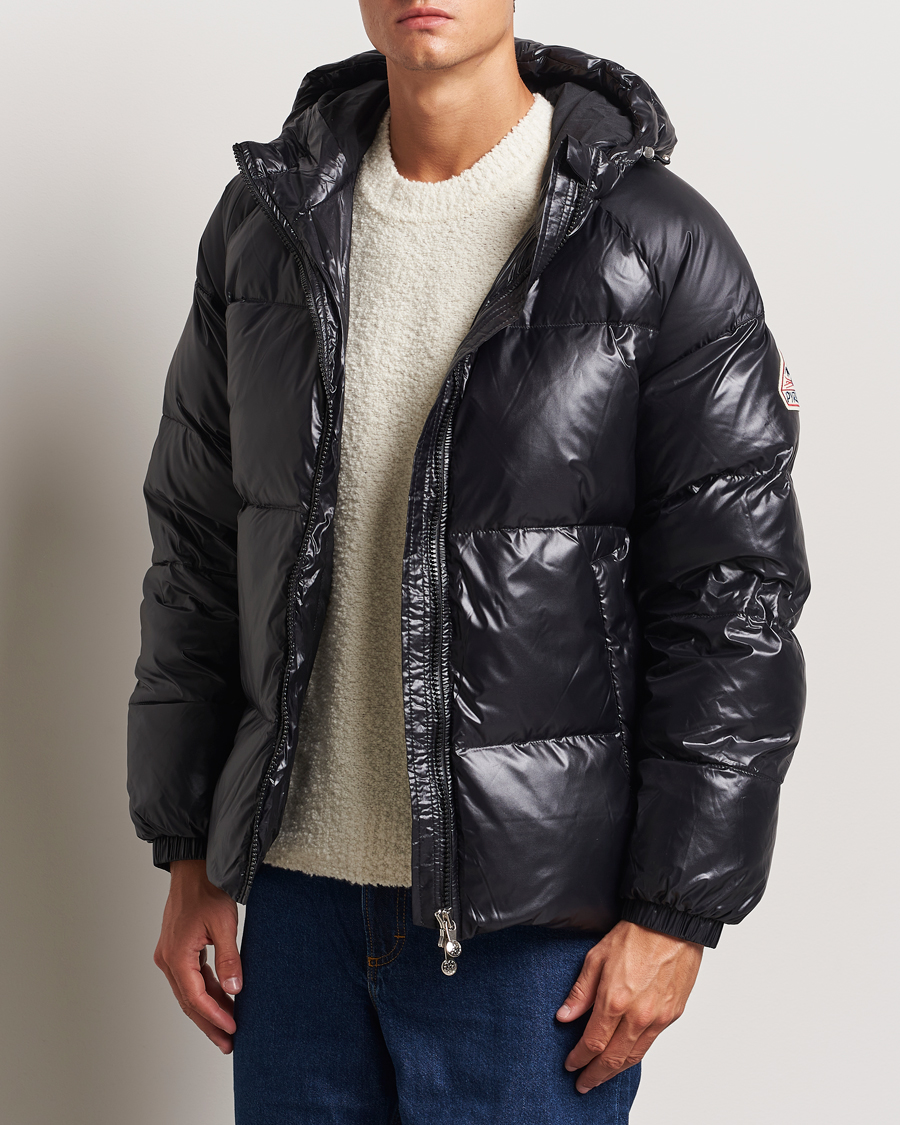 Black padded jacket with hood online