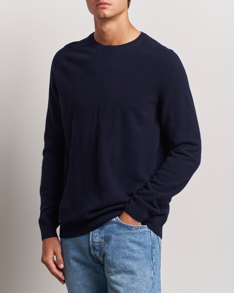 Herren |  | KnowledgeCotton Apparel | Lambswool Roundneck Navy