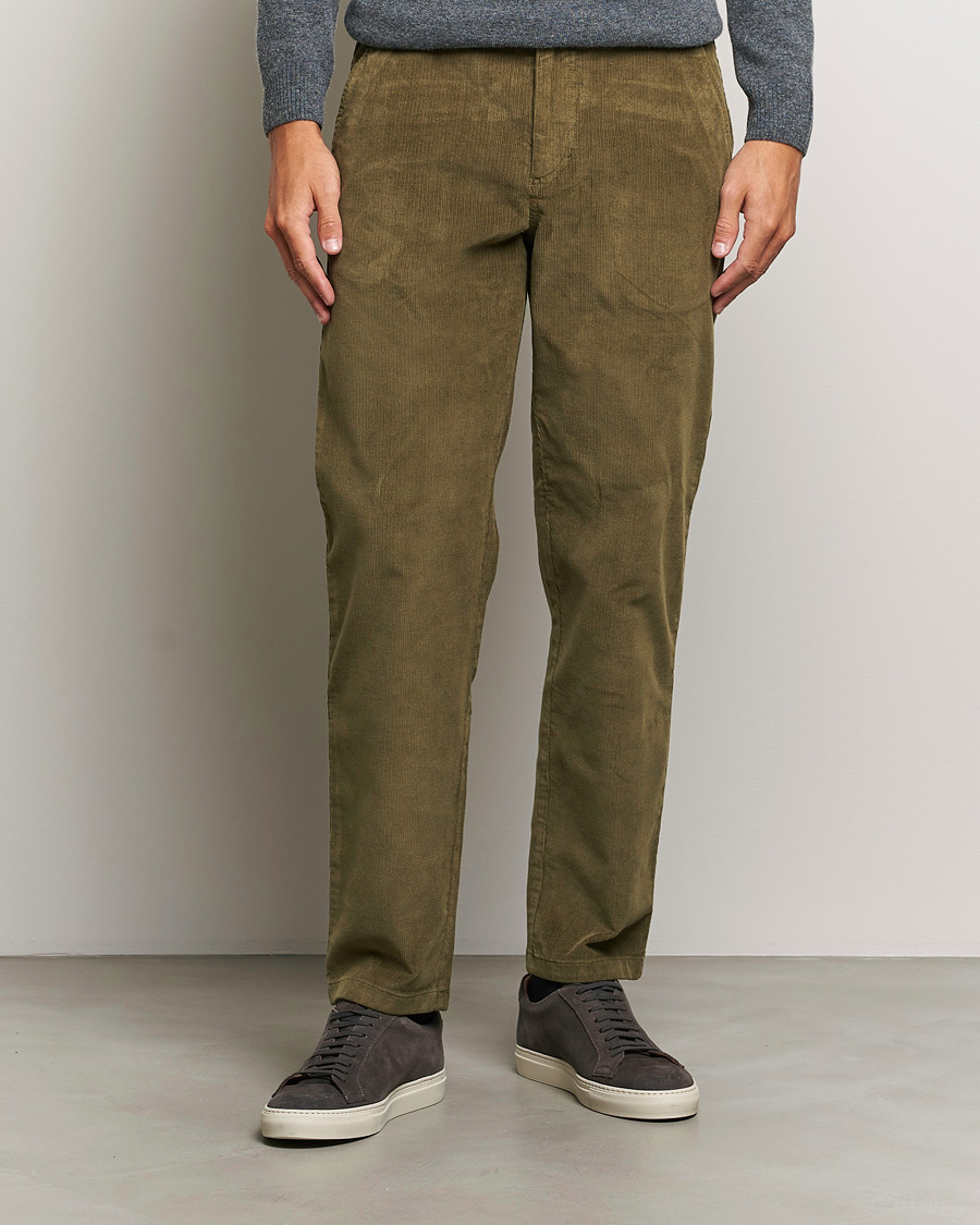 Herren | Cordhosen | KnowledgeCotton Apparel | Chuck Regular Cord Trousers Olive