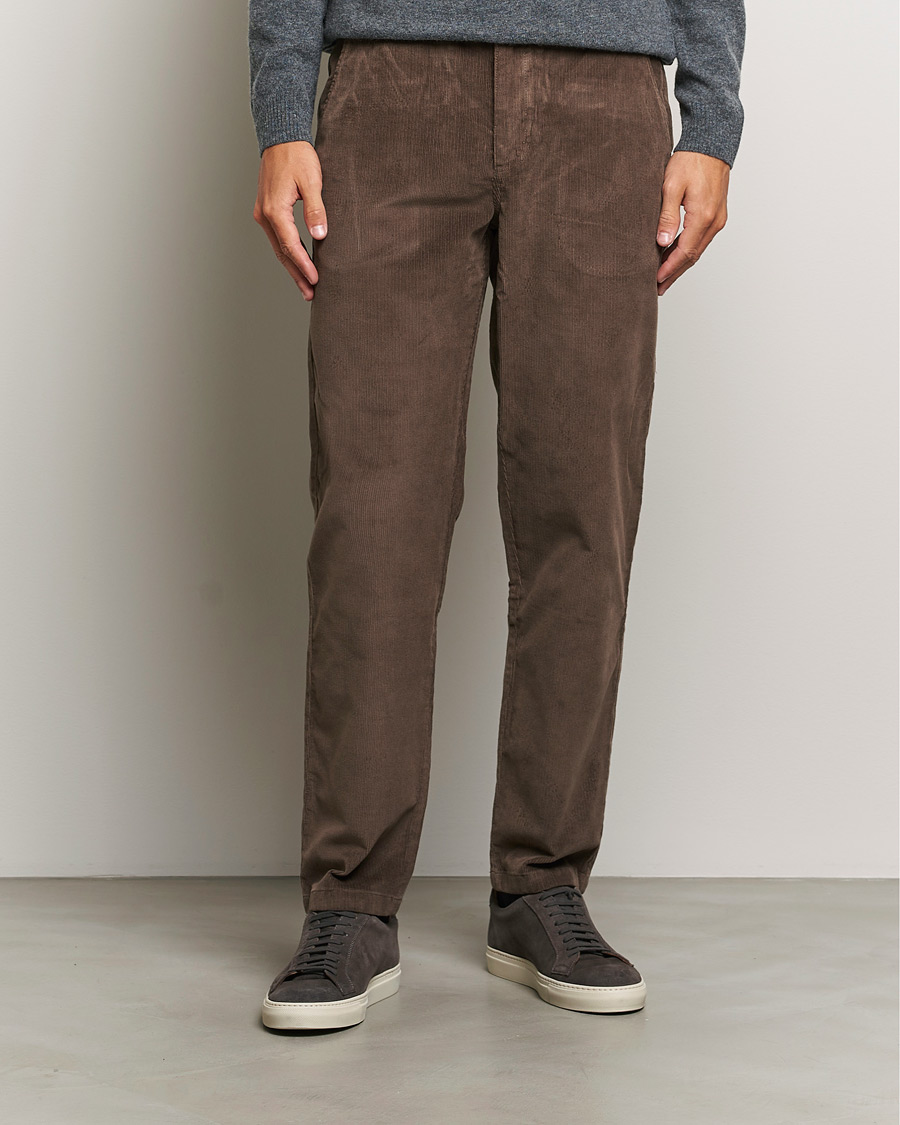 Herren |  | KnowledgeCotton Apparel | Chuck Regular Cord Trousers Chocolate