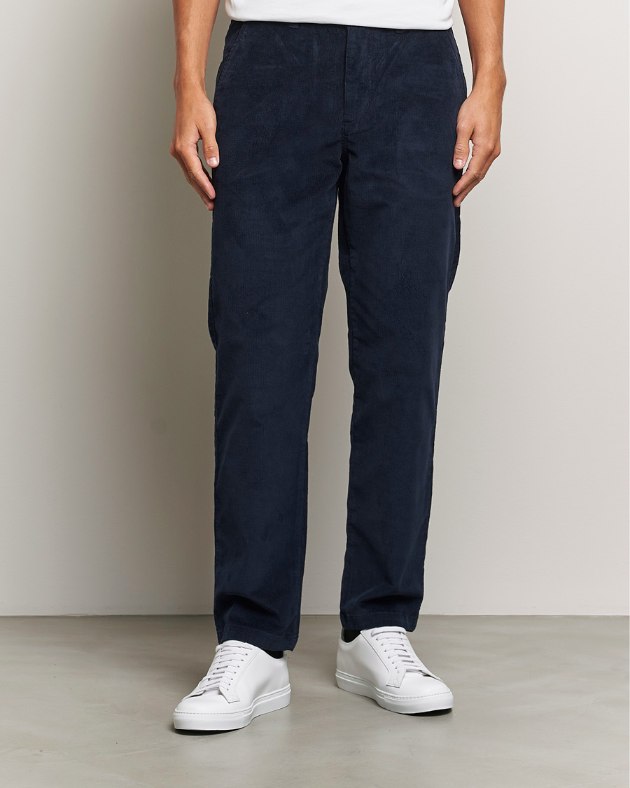 Herren | Cordhosen | KnowledgeCotton Apparel | Chuck Regular Cord Trousers Navy