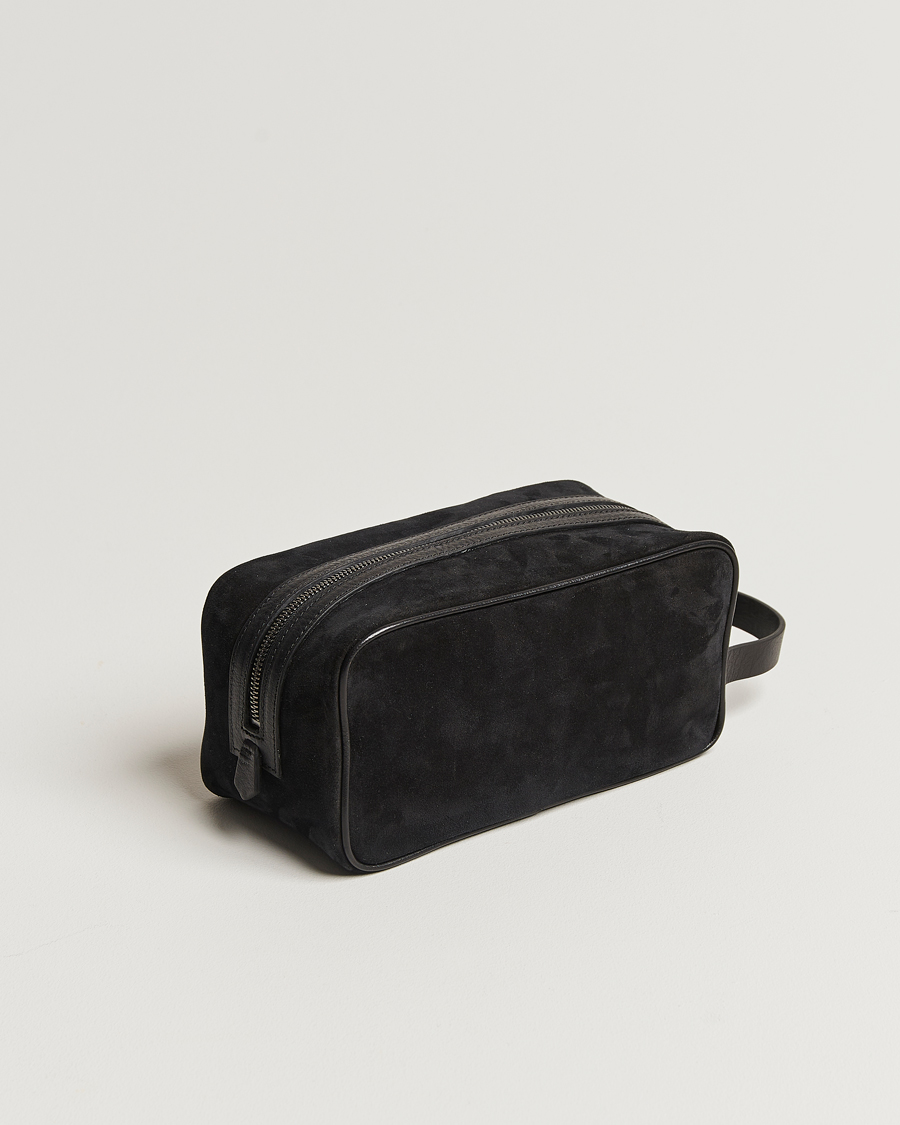 Herren |  | Anderson\'s | Suede Washbag Black