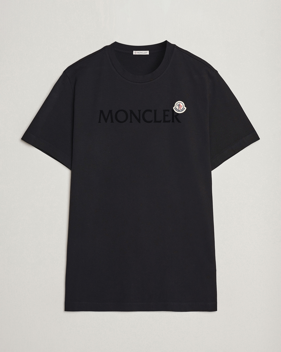 Moncler Lettering Logo T Shirt Black