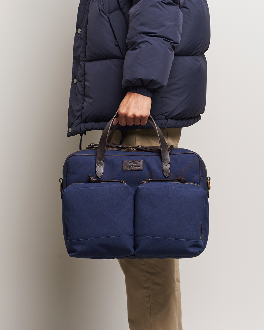 Herren |  | Polo Ralph Lauren | Commuter Canvas Messenger Bag Newport Navy/Dk Brown