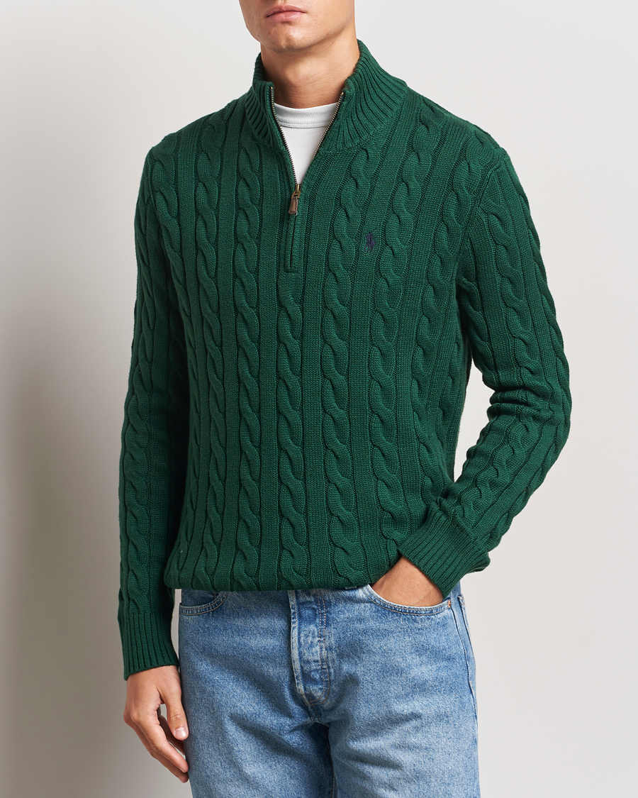 Herren |  | Polo Ralph Lauren | Cotton Cable Half Zip Vintage Pine